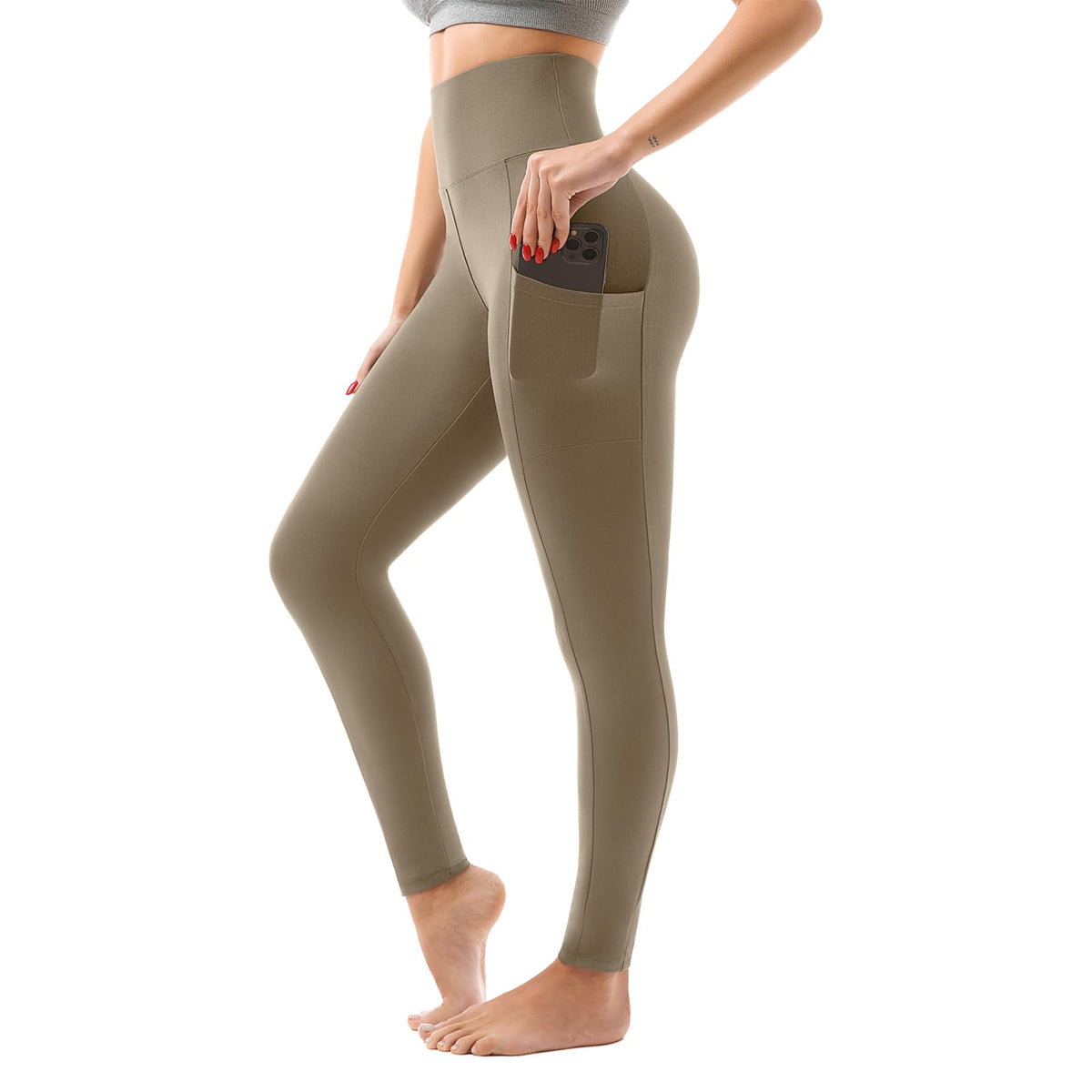 SINOPHANT High Waisted Leggings Women with Pockets Jansha Store