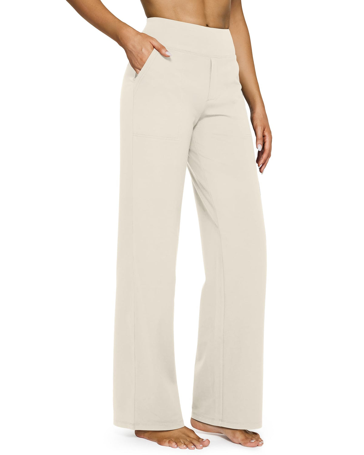 G4Free Yoga Pants for Women Wide Leg Pants with Pockets High Waisted Jansha Store