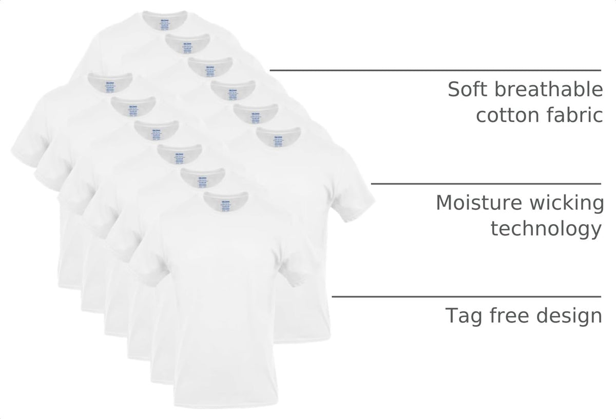 Gildan Men's Crew T-Shirts, Multipack, Style G1100 Jansha Store