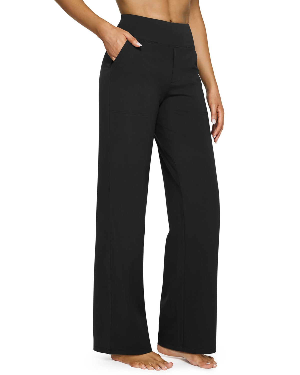 G4Free Yoga Pants for Women Wide Leg Pants with Pockets High Waisted Jansha Store