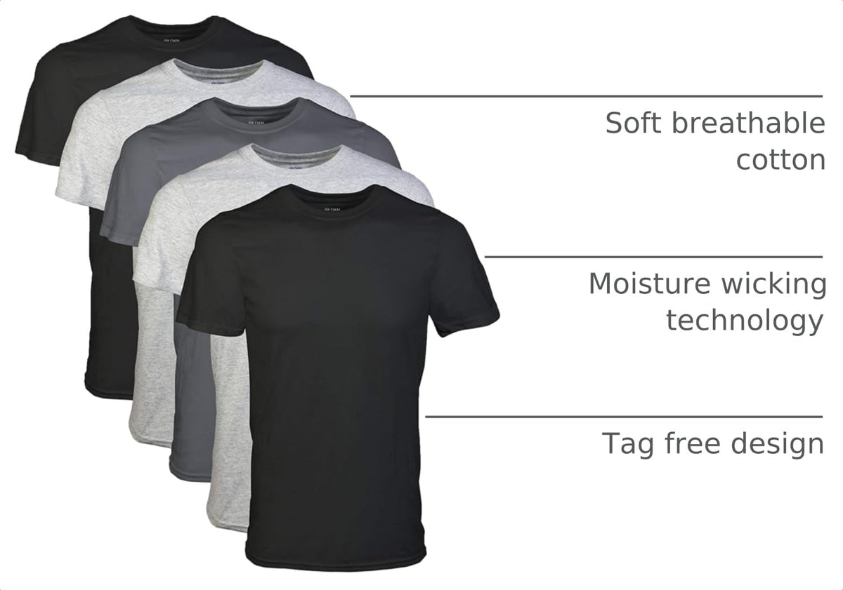 Gildan Men's Crew T-Shirts, Multipack, Style G1100 Jansha Store