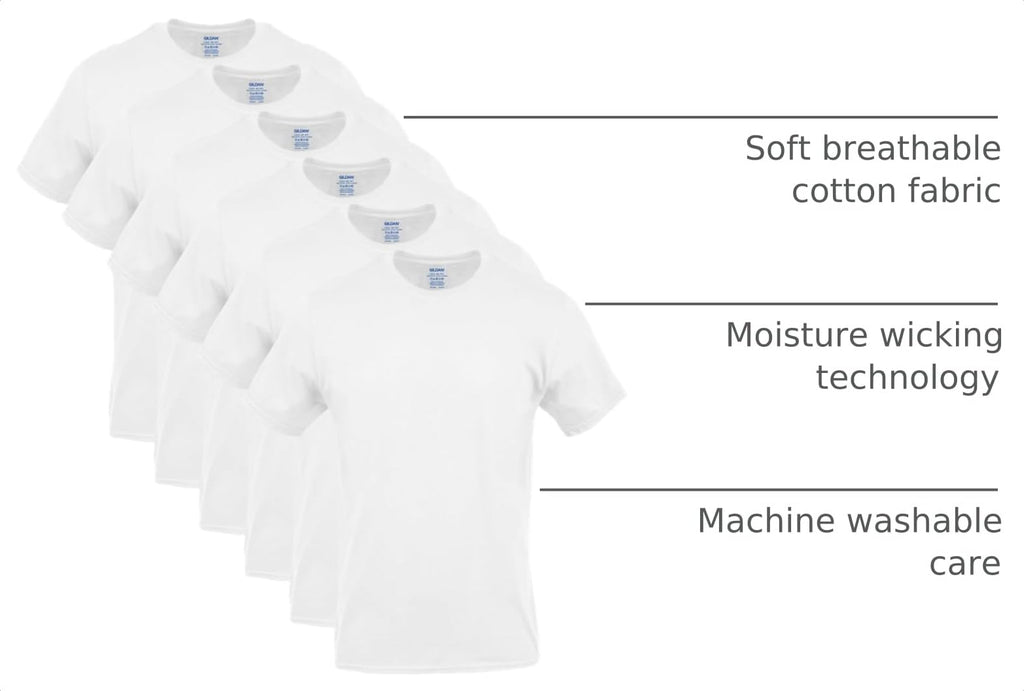 Gildan Men's Crew T-Shirts, Multipack, Style G1100 Jansha Store