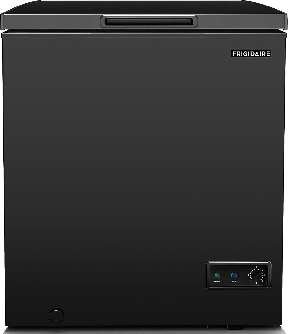 FRIGIDAIRE EFRF5003-BLACK Chest Deep Freezer-Garage-Ready, 5.0 Cu. Ft. Capacity, Black-Adjustable Thermostat-Removable Vinyl Coated Wire Basket-Easy Defrost Drain Jansha Store