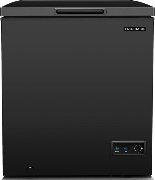 FRIGIDAIRE EFRF5003-BLACK Chest Deep Freezer-Garage-Ready, 5.0 Cu. Ft. Capacity, Black-Adjustable Thermostat-Removable Vinyl Coated Wire Basket-Easy Defrost Drain Jansha Store