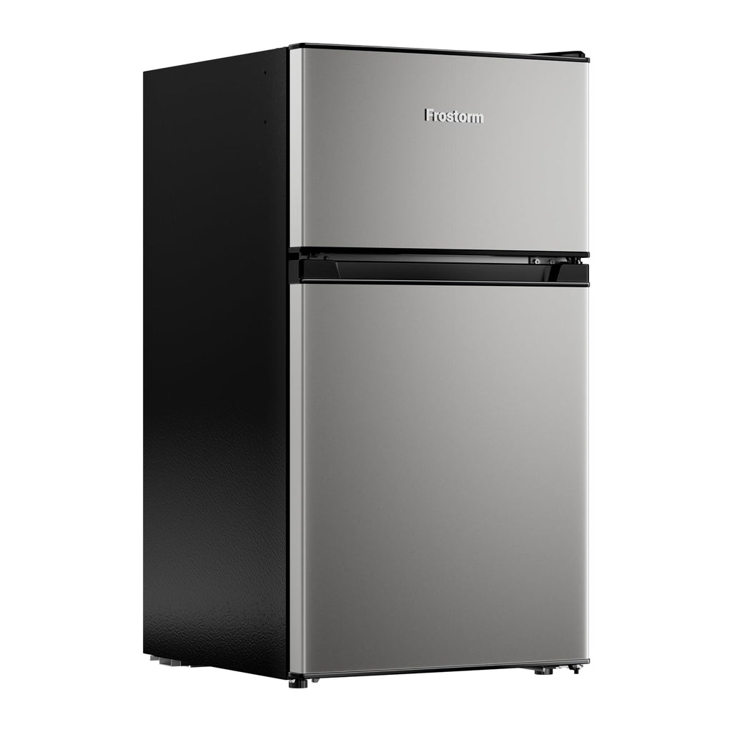 3.2 Cu Ft Mini Fridge with Freezer, Single Door Upright Freezer Jansha Store