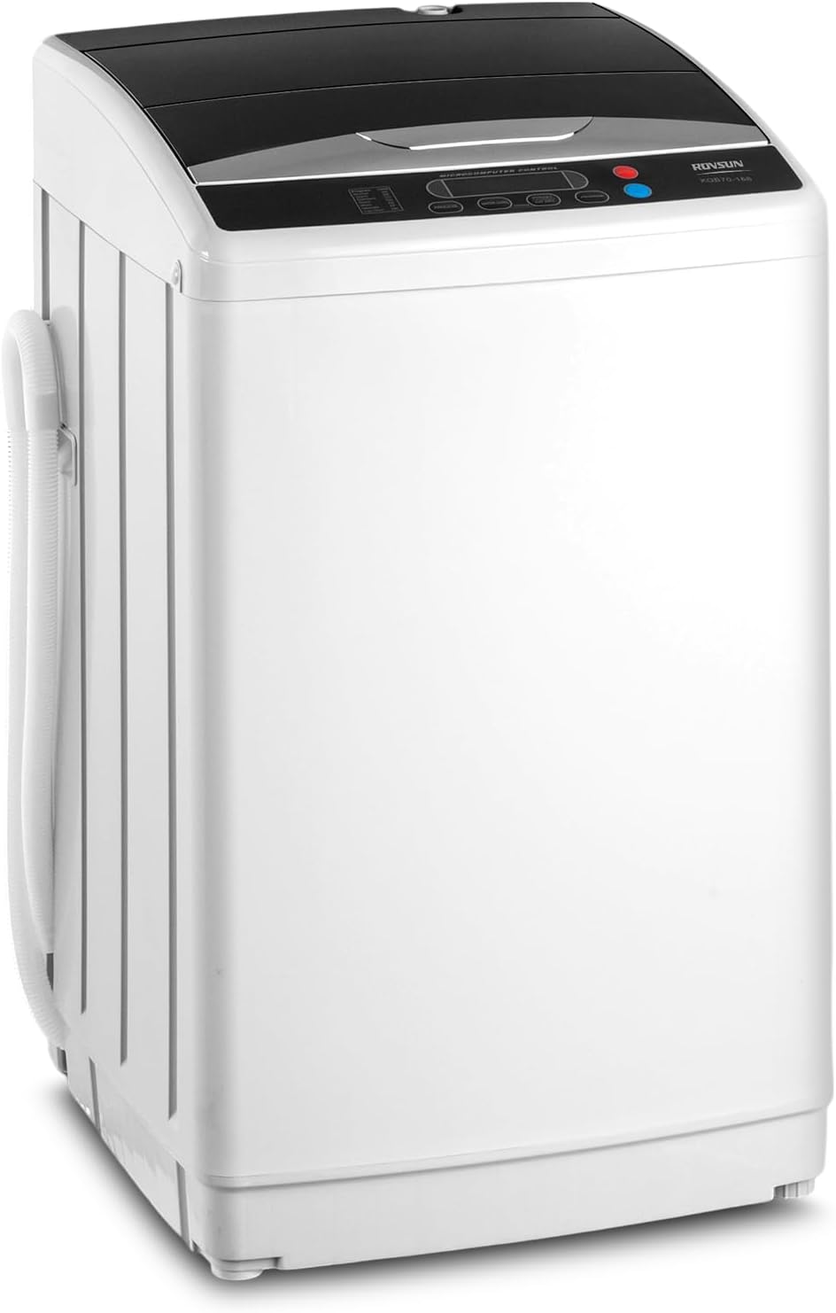 ROVSUN 25LBS Portable Washing Machine, Full-Automatic Electric Laundry Machine with Stainless Steel Drum, Compact Washer and Spin Dryer Combo with Drain Pump for Home, Apartment Jansha Store