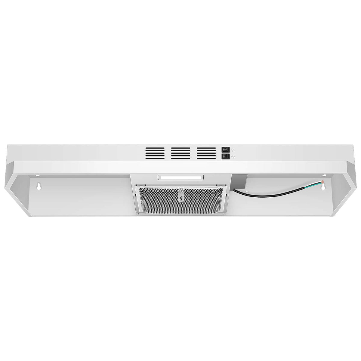 SNDOAS Black Range Hood 36 inch,Ductless Under Cabinet Range Hood Included Carbon Sponge Filter,Ducted Optional,Kitchen Hood 36 inch with 2 Vents,2 Speeds,Hard Wired Stove Vent Jansha Store