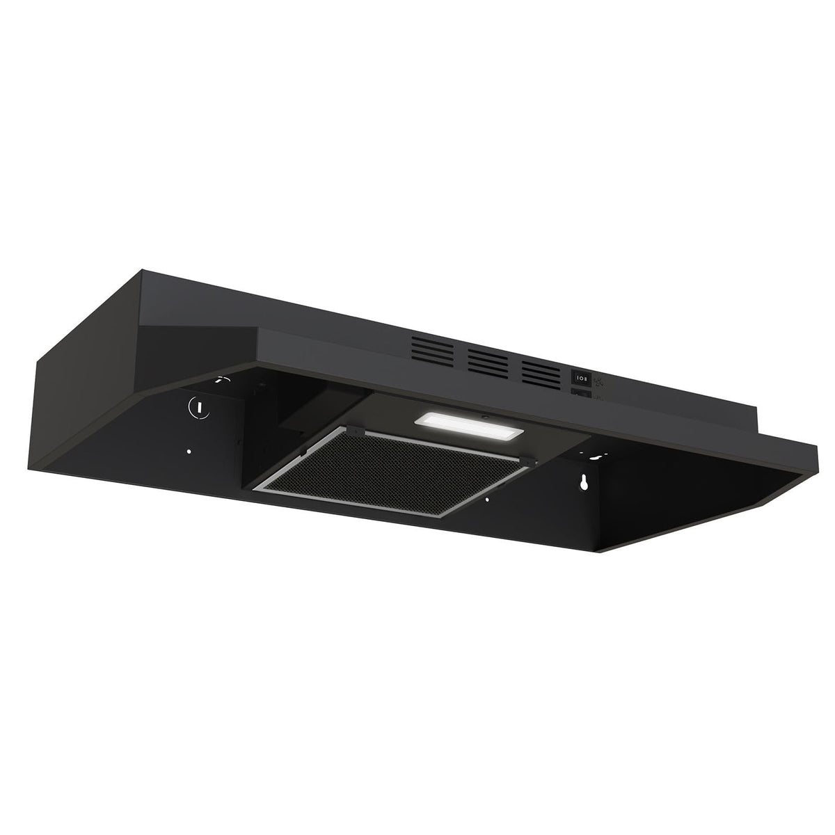 Range Hood 30 inch Under Cabinet, Stainless Steel Kitchen Vent Hood 280CFM, Built-in Kitchen Stove Hood w/Rocker Button Control, Ducted/Ductless Convertible Duct, 2 Speeds Fan, Bright LED Light Jansha Store