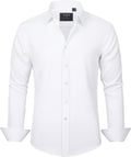J.VER Men's Dress Shirts Solid Long Sleeve Stretch Wrinkle-Free Formal Shirt Business Casual Button Down Shirts Jansha Store