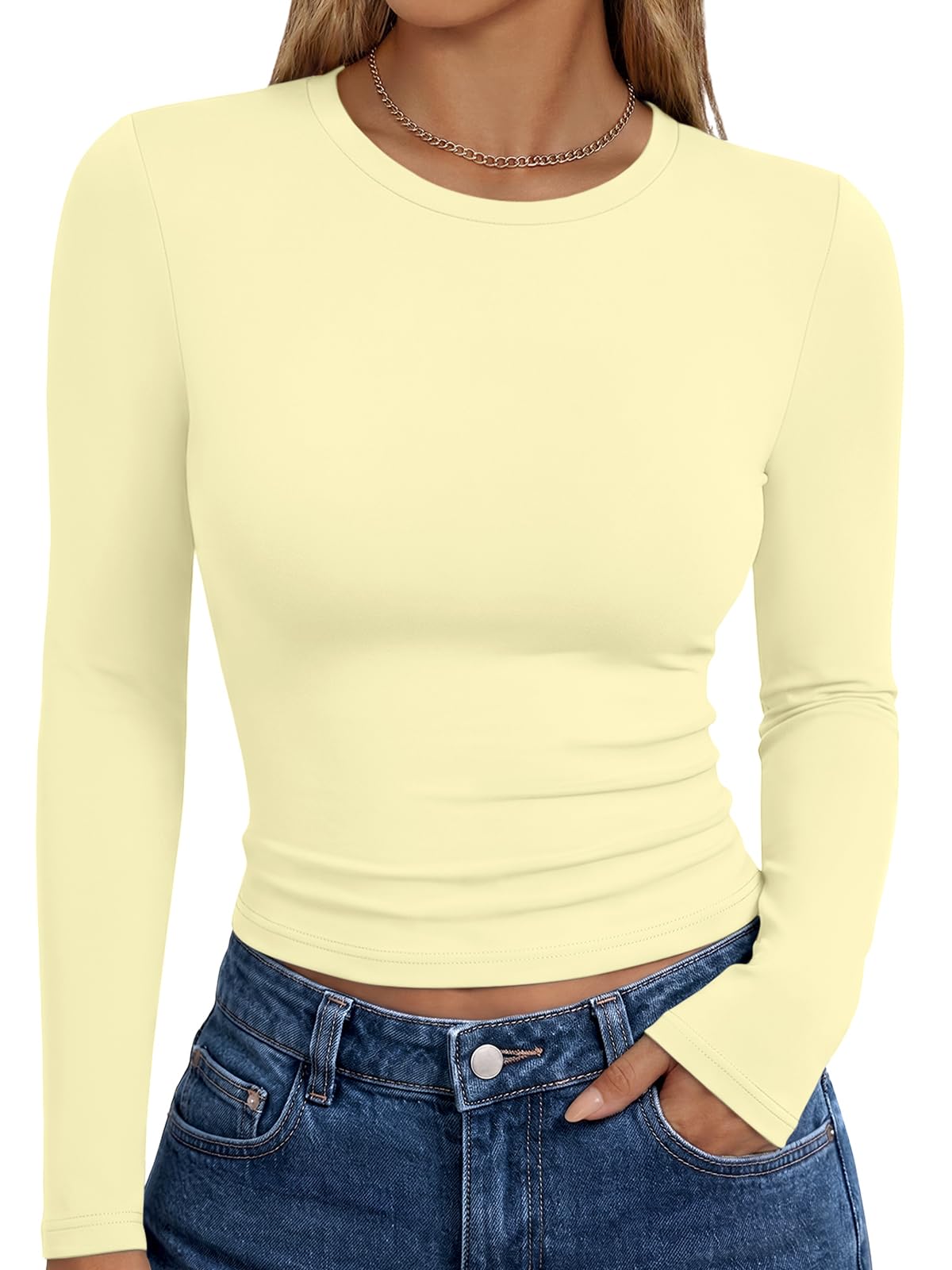 Trendy Queen Womens Long Sleeve T Shirts Fall Fashion Basic Y2K Tops 2026 Jansha Store