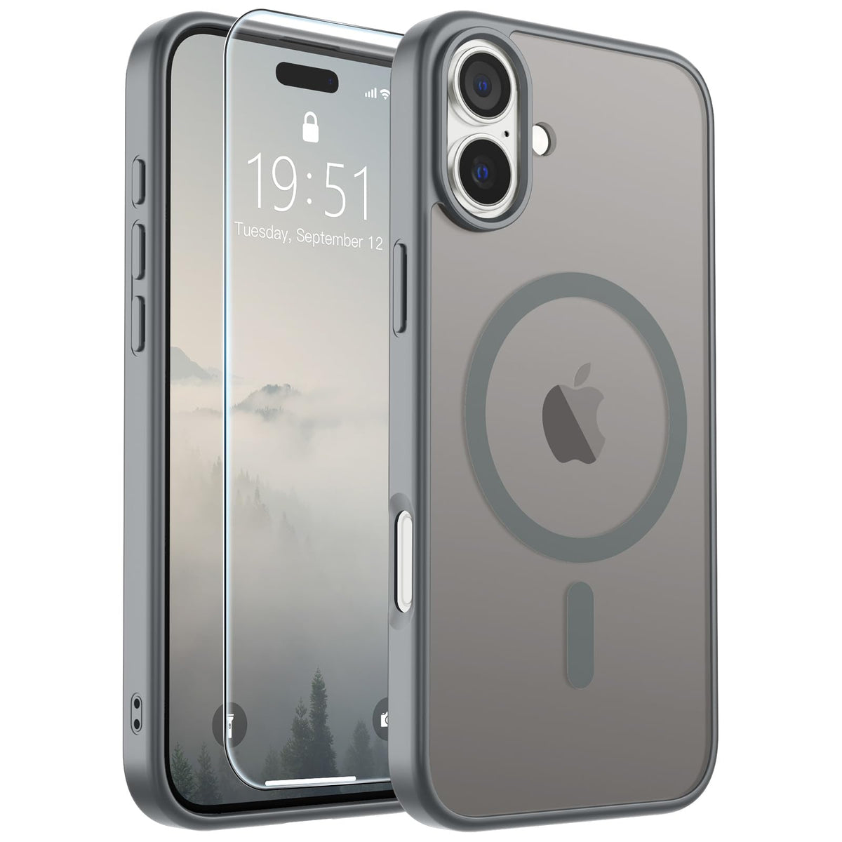 SUPFINE Magnetic for iPhone 12 Mini Case/iPhone 13 Mini Case Black Jansha Store