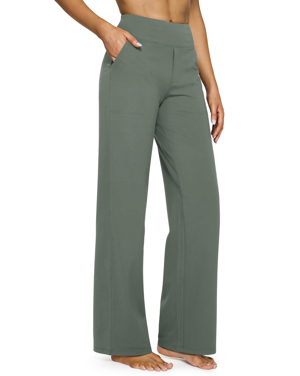 G4Free Yoga Pants for Women Wide Leg Pants with Pockets High Waisted Jansha Store