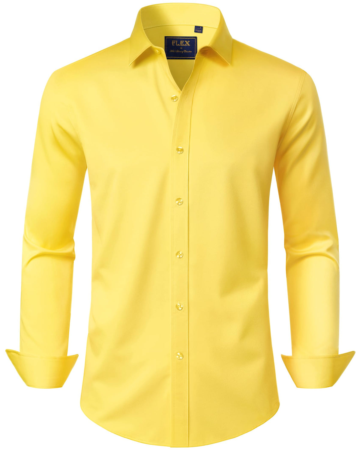 J.VER Men's Dress Shirts Solid Long Sleeve Stretch Wrinkle-Free Formal Shirt Business Casual Button Down Shirts Jansha Store