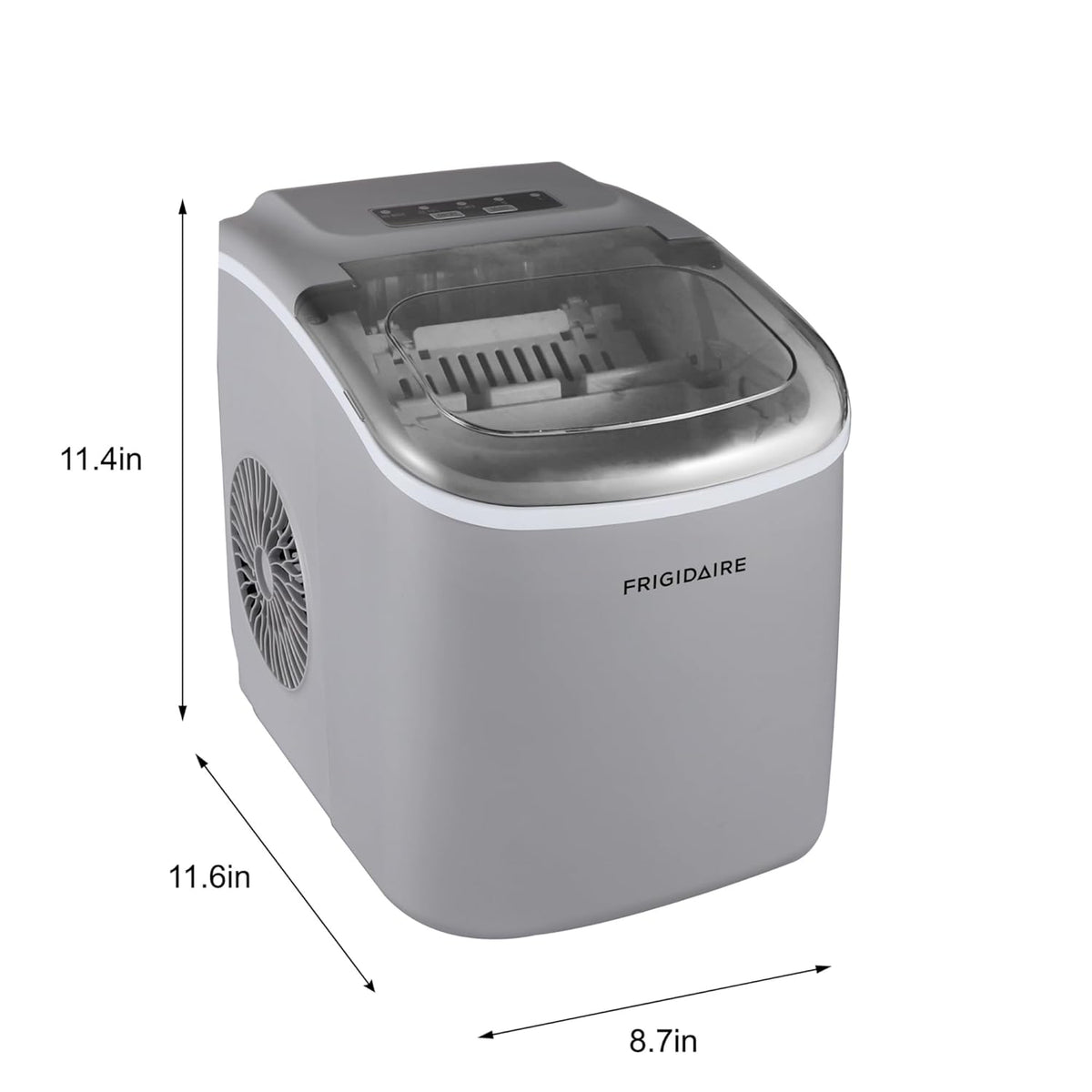 FRIGIDAIRE EFIC189-Silver Compact Ice Maker, 26 lb per Day, Silver Jansha Store