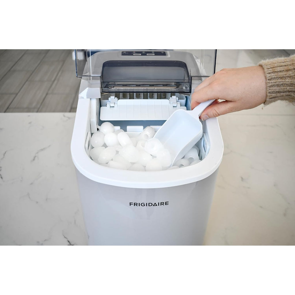 FRIGIDAIRE EFIC189-Silver Compact Ice Maker, 26 lb per Day, Silver Jansha Store