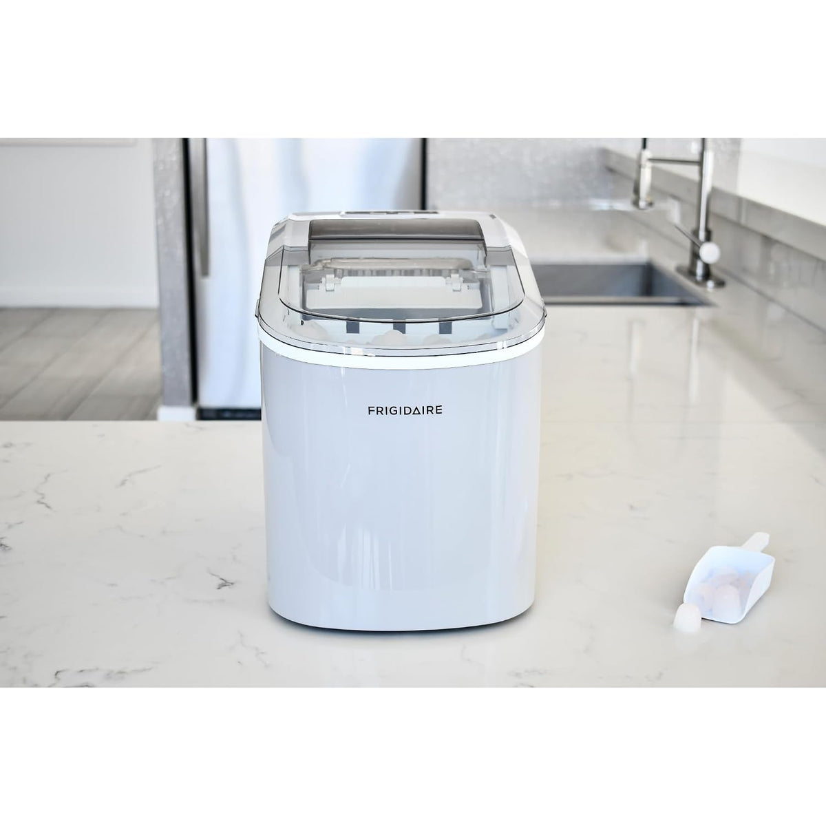 FRIGIDAIRE EFIC189-Silver Compact Ice Maker, 26 lb per Day, Silver Jansha Store