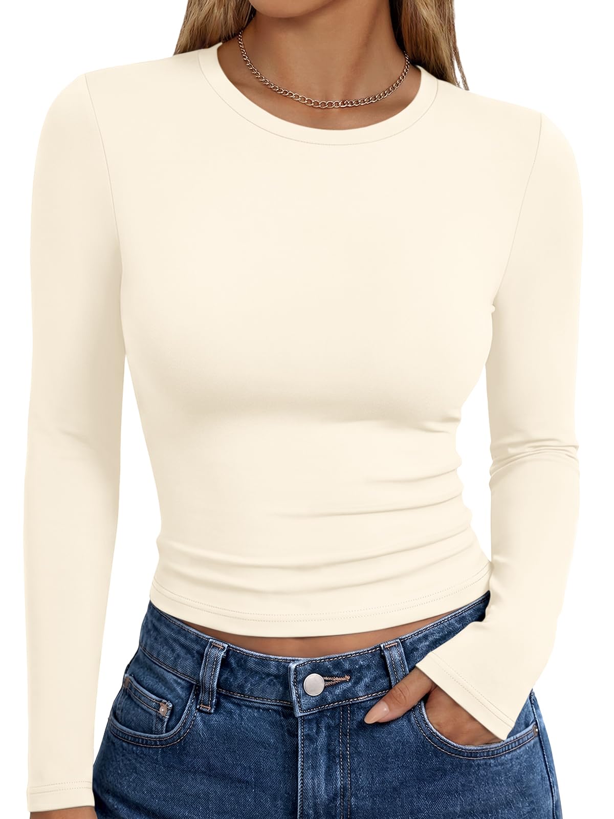Trendy Queen Womens Long Sleeve T Shirts Fall Fashion Basic Y2K Tops 2026 Jansha Store