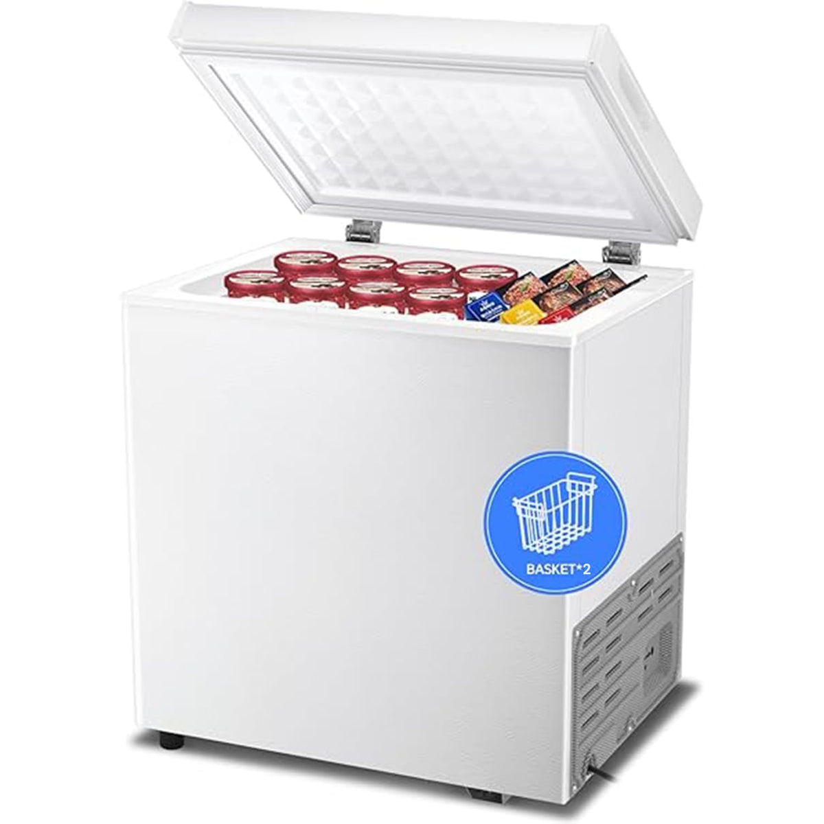 Kismile 1.8 Cu.Ft Mini Chest Freezer, Compact Deep Freezer for Home, Black Jansha Store