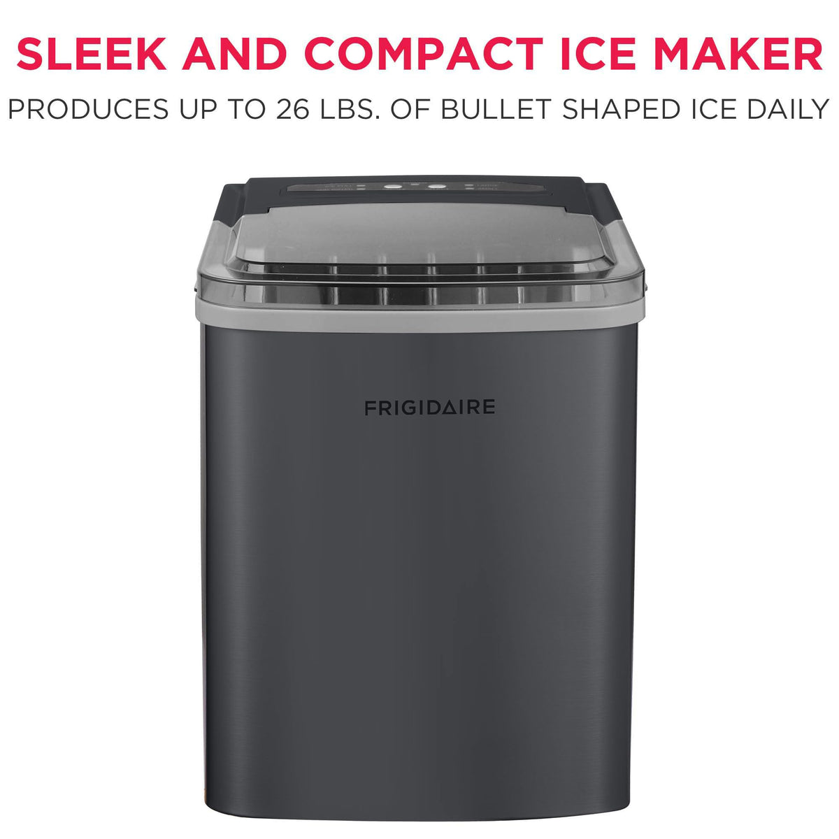 Frigidaire 26 Lbs per Day Portable Compact Maker, Ice Making Machine, Stainless, Medium Jansha Store