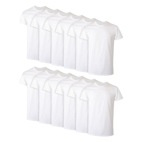 Hanes Men's Undershirt Packs, Stay-Tucked Soft Cotton Undershirts, Best Undershirts for Men, White/Black/Asstd Multipacks Jansha Store