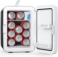 Antarctic Star Compact Mini Fridge, 10L Portable Small Refrigerator, 2.6 Gal Desktop Fridge with AC/DC Adapters, Small Cosmetics Cooler for Beverage, Food, Makeup, Bedroom, Office, Dorm, Black Jansha Store