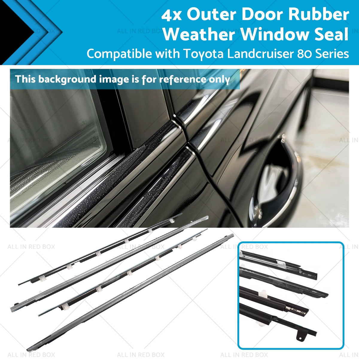 Outer Door Rubber Weather Window Seal Suitable for Toyota Landcruiser 80 Series-1