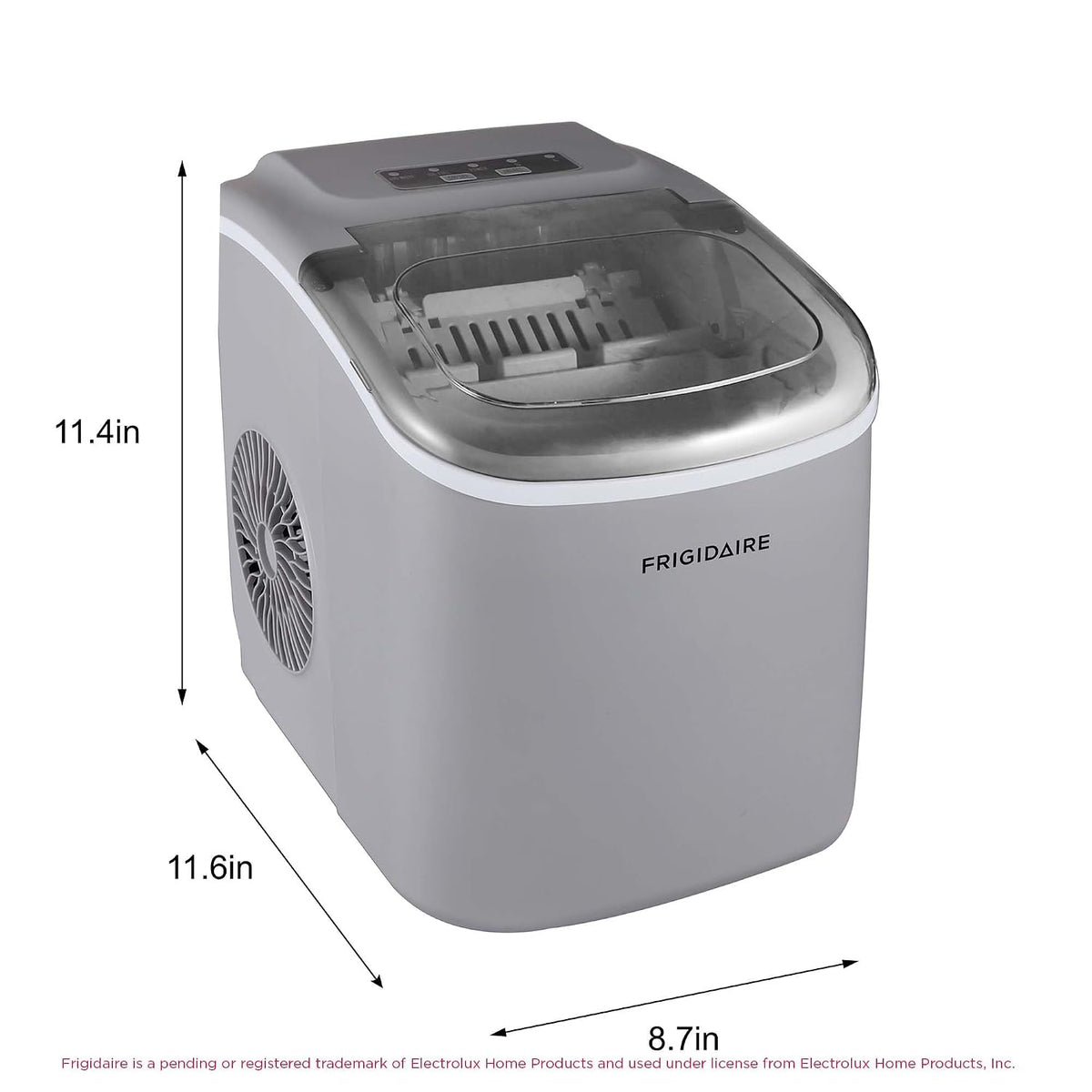 FRIGIDAIRE EFIC189-Silver Compact Ice Maker, 26 lb per Day, Silver Jansha Store
