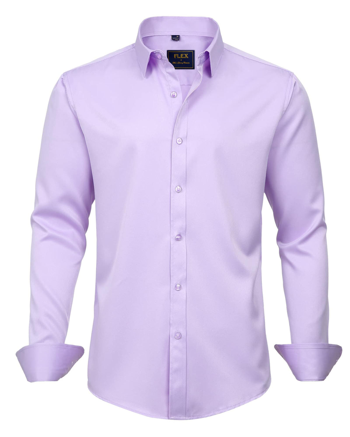 J.VER Men's Dress Shirts Solid Long Sleeve Stretch Wrinkle-Free Formal Shirt Business Casual Button Down Shirts Jansha Store