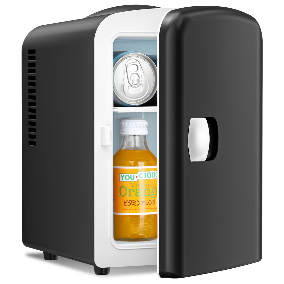 Antarctic Star Compact Refrigerator, Portable Mini Fridge, Skin Care 4L Capacity/6 Cans, for Bedroom, Car, Office & Dorm, Small Cooler for Cosmetics, Beverage and Food, White Jansha Store