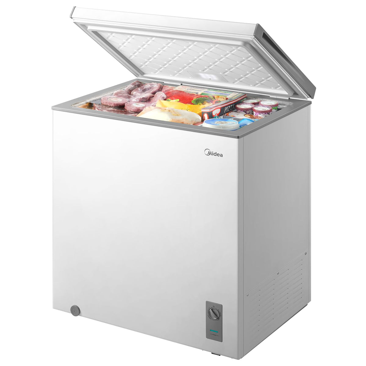 Midea 3.5 Cu.ft Chest Freezer, Fridge Freezer Convertible with LED Light Jansha Store