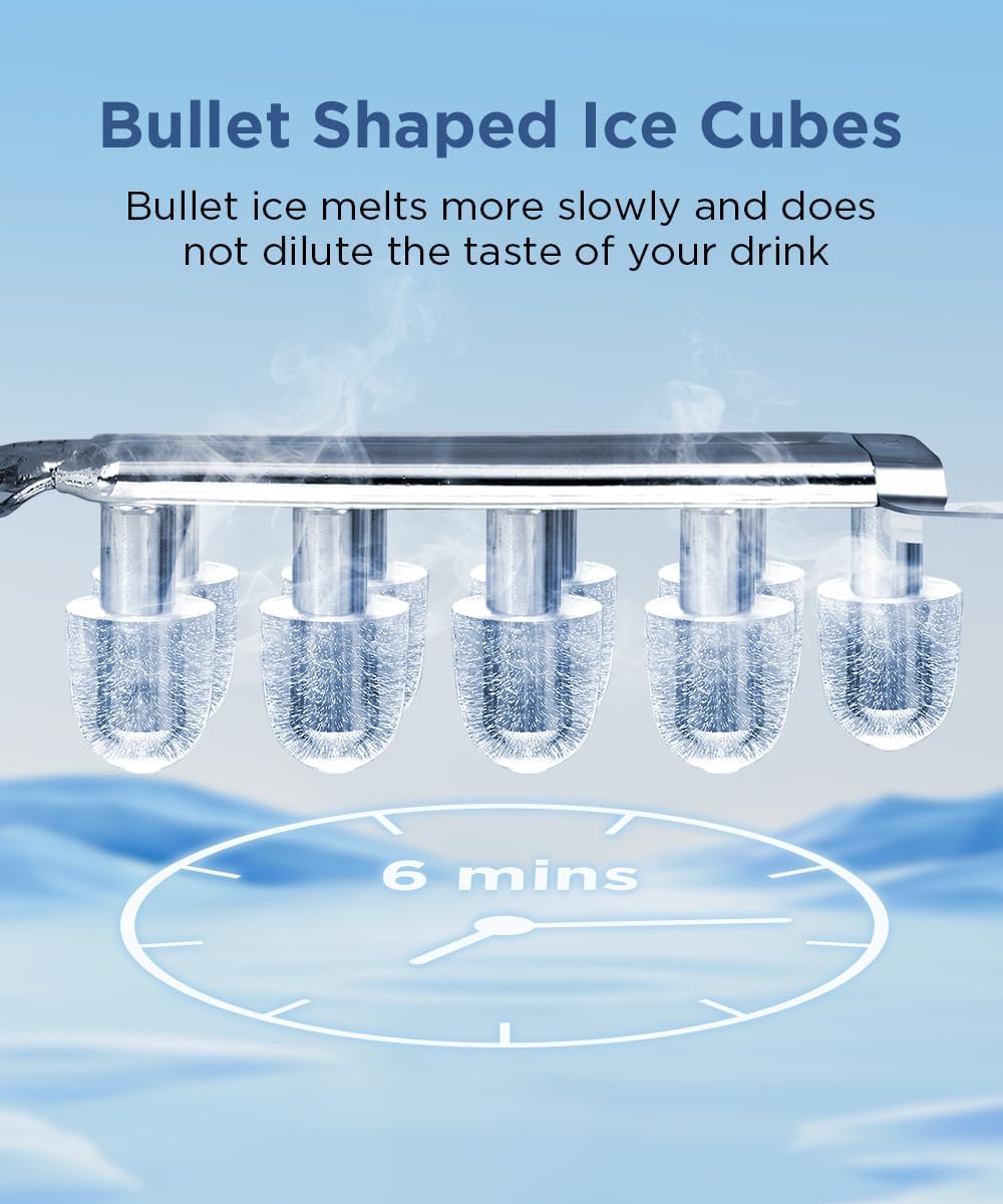 COWSAR Nugget Countertop Ice Maker, Automatic Ice Dispenser, 33 lbs/Day Chewable Pellet Ice Machine with Self-Cleaning & Measured Dispensing, Portable Ice Maker for Home, Kitchen, Office Jansha Store