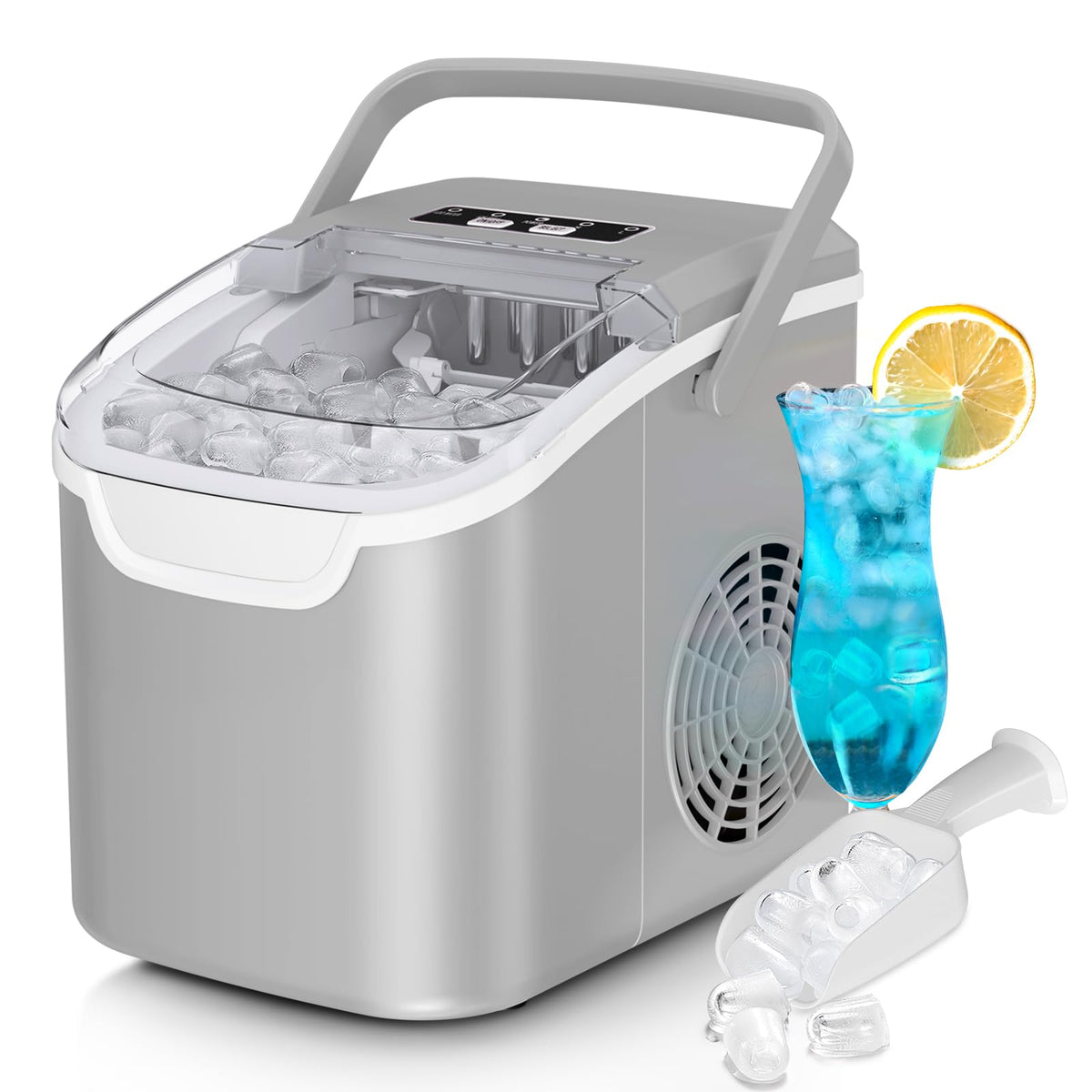 Antarctic Star Countertop Ice Maker Machine, 26Lbs/Day Fastest 6‑Min Ice Jansha Store