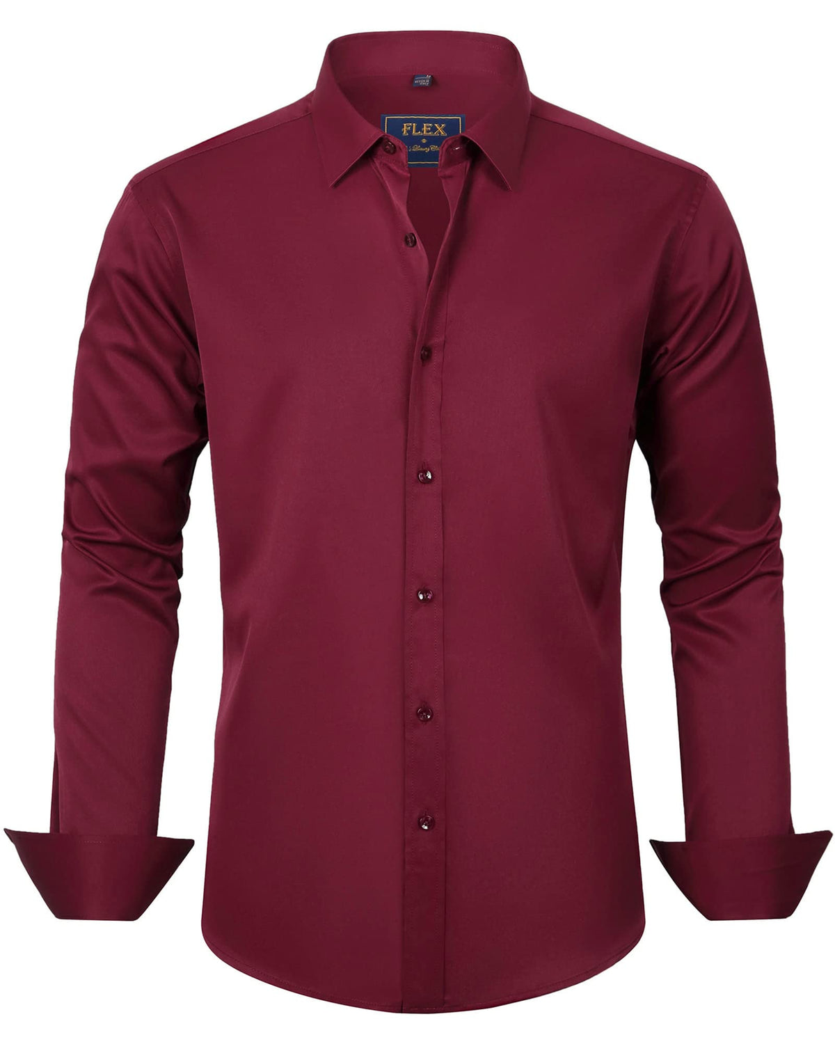 J.VER Men's Dress Shirts Solid Long Sleeve Stretch Wrinkle-Free Formal Shirt Business Casual Button Down Shirts Jansha Store