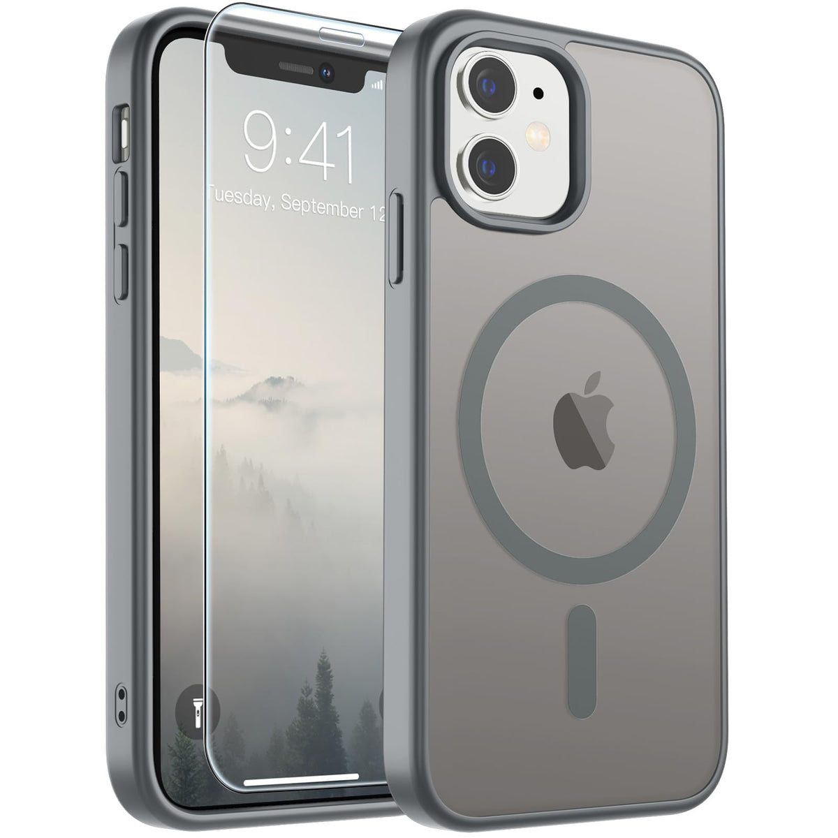 SUPFINE Magnetic for iPhone 12 Mini Case/iPhone 13 Mini Case Black Jansha Store