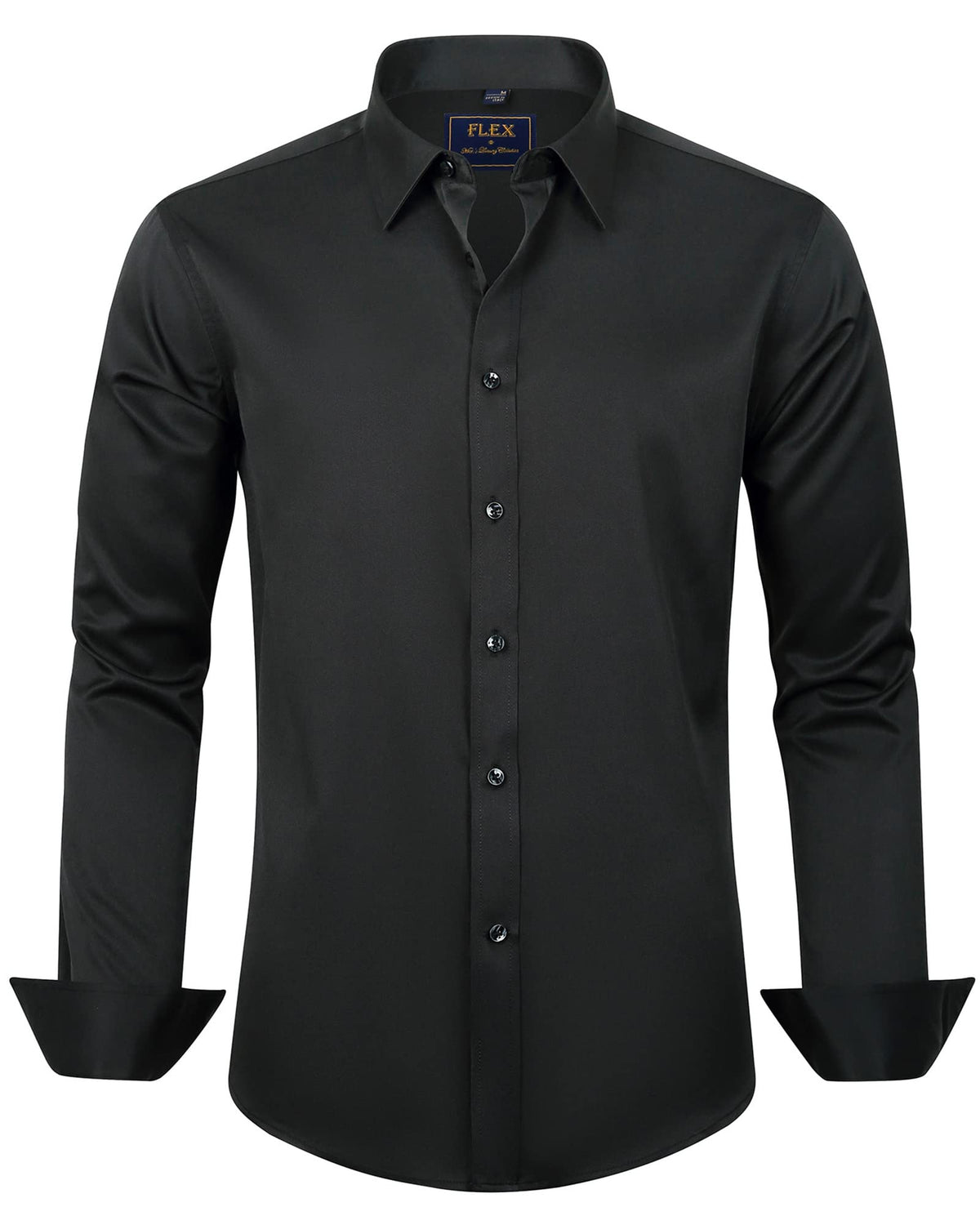 J.VER Men's Dress Shirts Solid Long Sleeve Stretch Wrinkle-Free Formal Shirt Business Casual Button Down Shirts Jansha Store