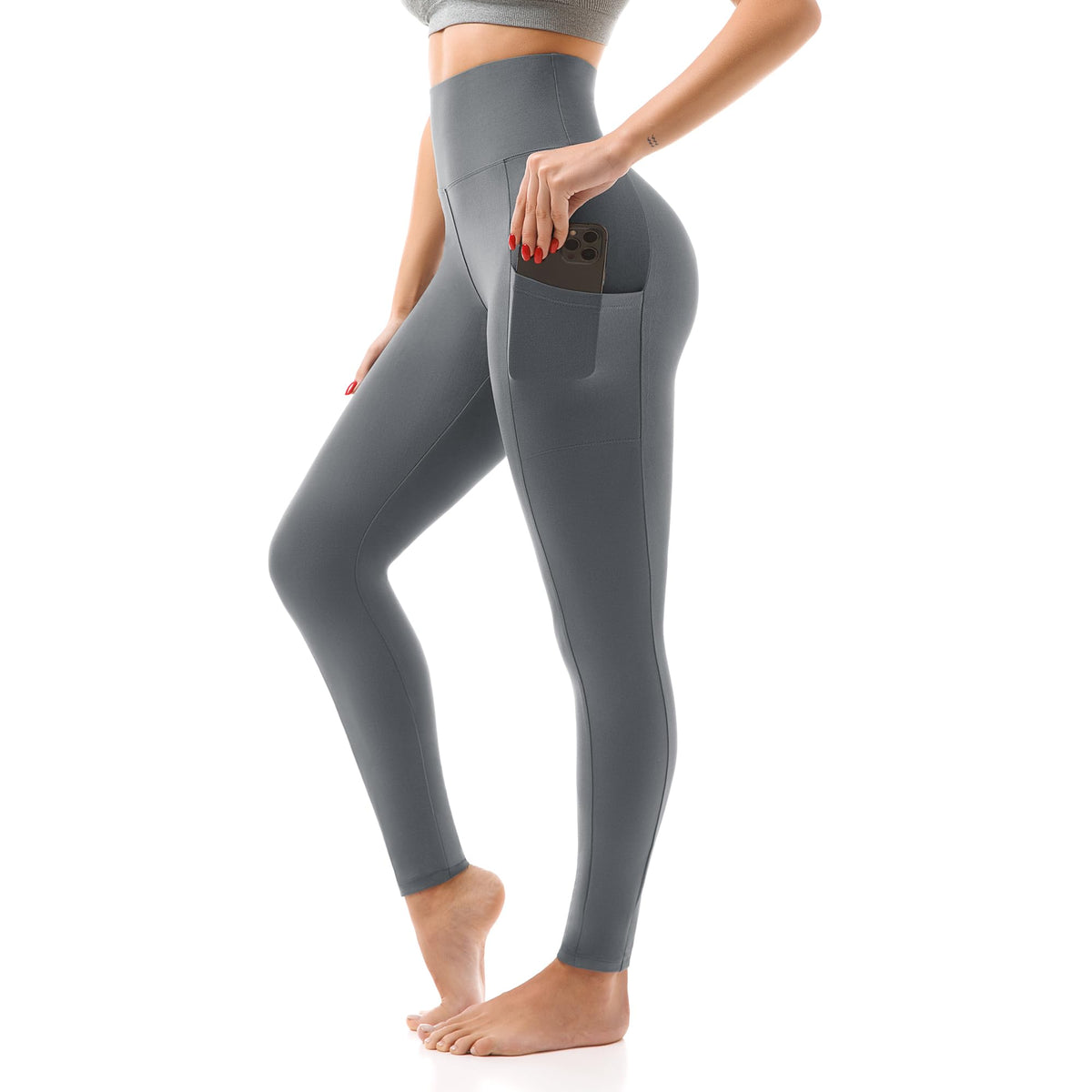 SINOPHANT High Waisted Leggings Women with Pockets Jansha Store