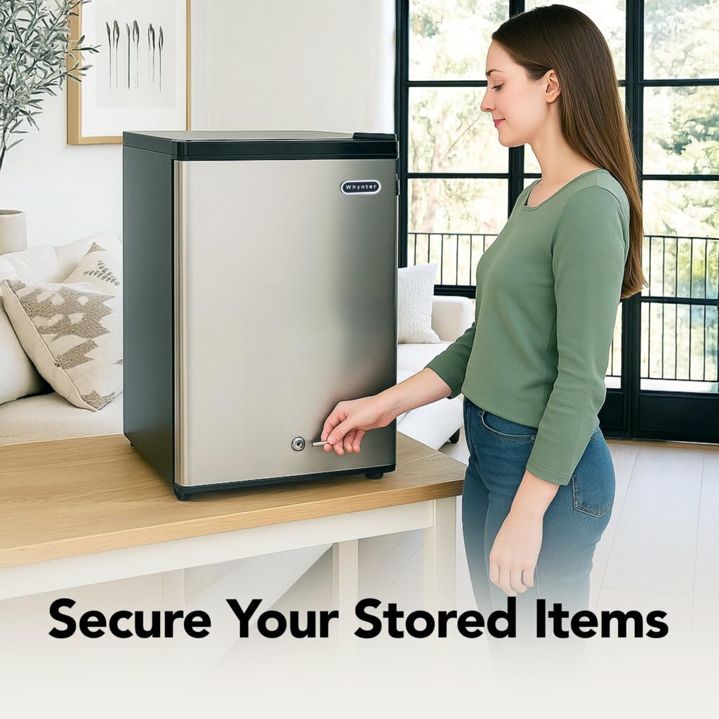 Whynter Upright Mini Freezer, 1.1 Cu Ft, Silver, CUF-112SS Jansha Store