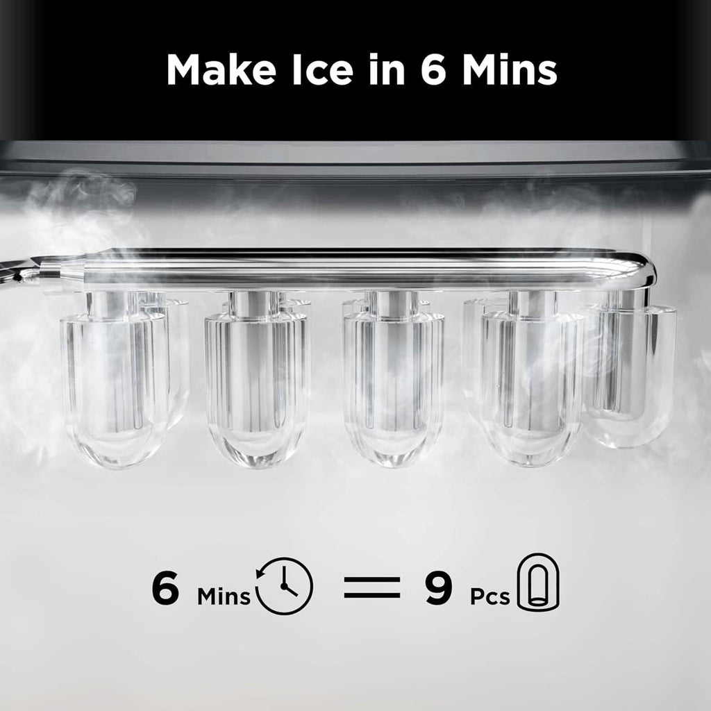 Silonn Nugget Ice Maker Countertop, Pellet Ice Machine with Self-Cleaning Function, Sonic Ice Maker Produces 36lbs of Chewable Ice in 24 Hours, Ideal for Home Kitchen and Office (Stainless Steel) Jansha Store