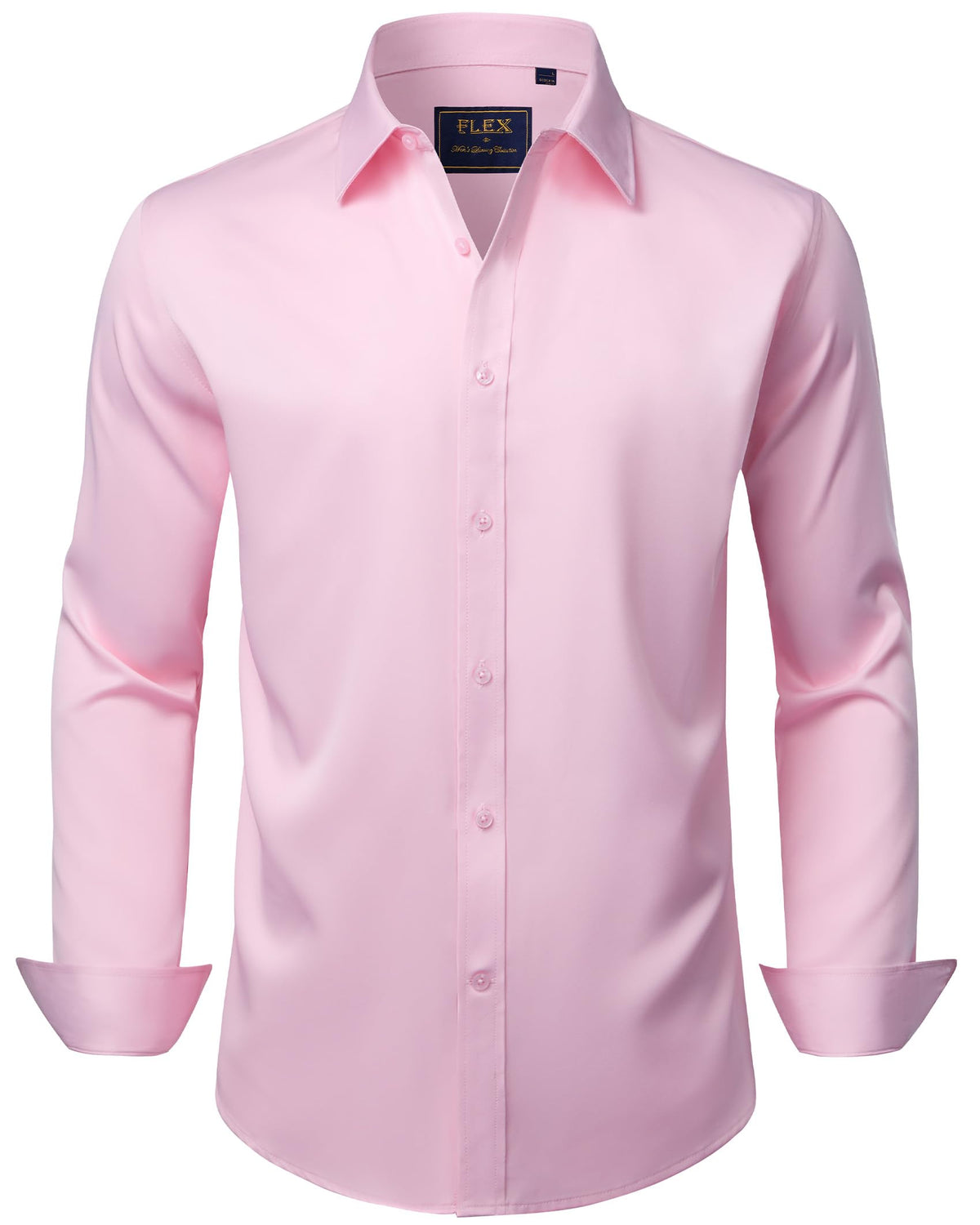 J.VER Men's Dress Shirts Solid Long Sleeve Stretch Wrinkle-Free Formal Shirt Business Casual Button Down Shirts Jansha Store