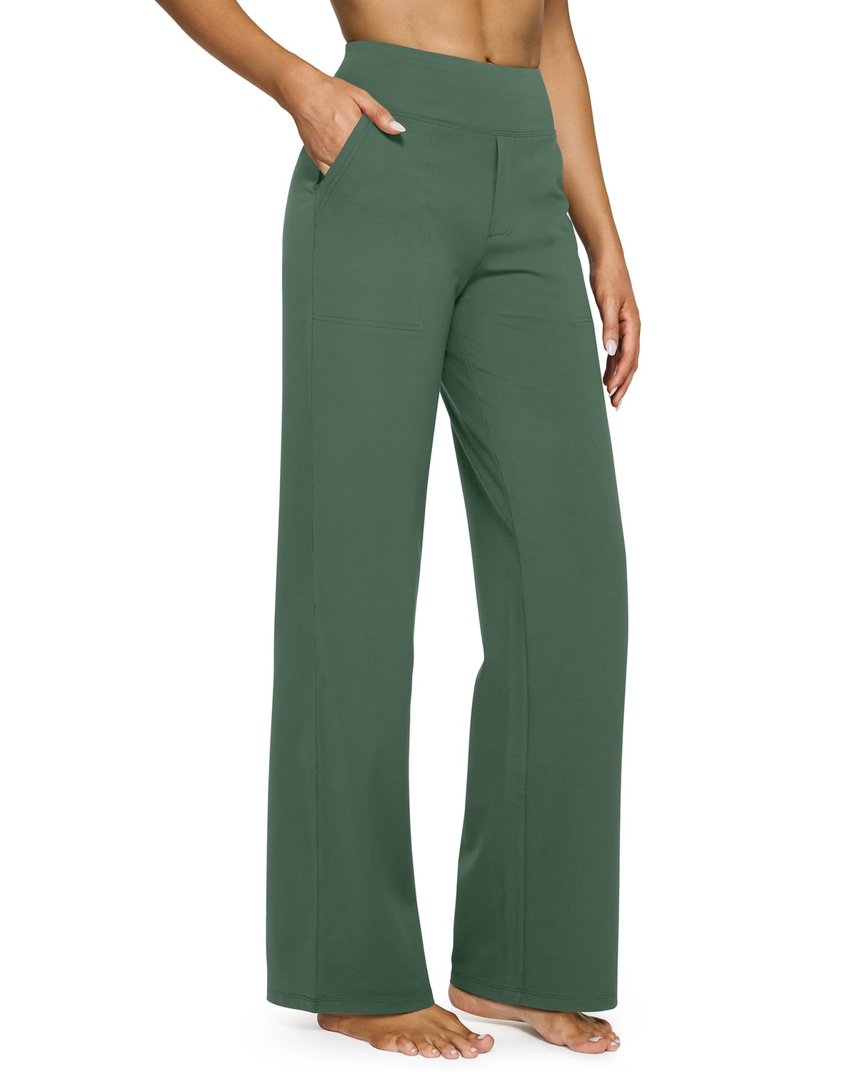 G4Free Yoga Pants for Women Wide Leg Pants with Pockets High Waisted Jansha Store