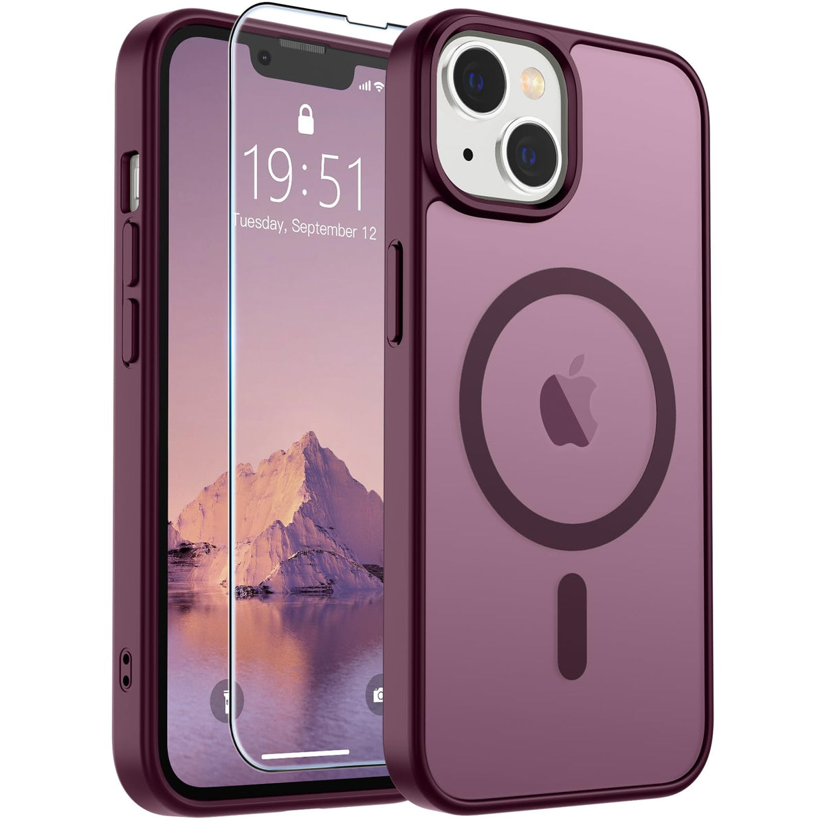SUPFINE Magnetic for iPhone 12 Mini Case/iPhone 13 Mini Case Black Jansha Store