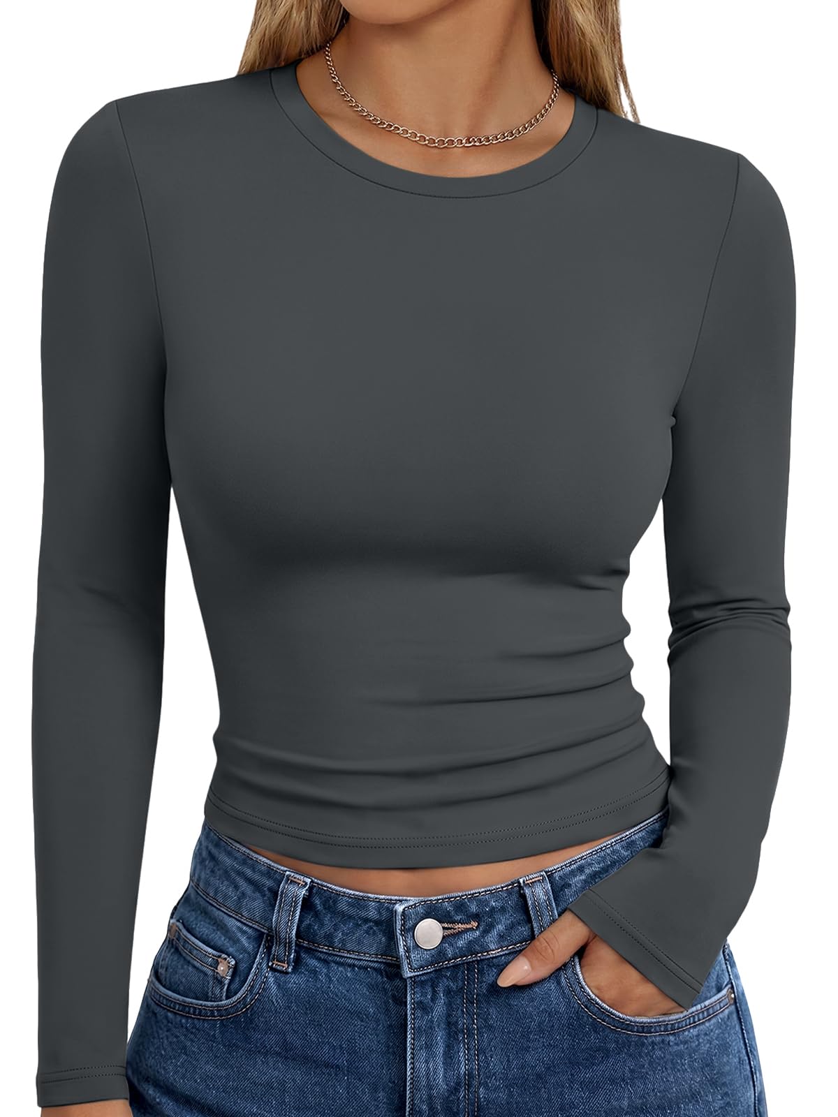 Trendy Queen Womens Long Sleeve T Shirts Fall Fashion Basic Y2K Tops 2026 Jansha Store