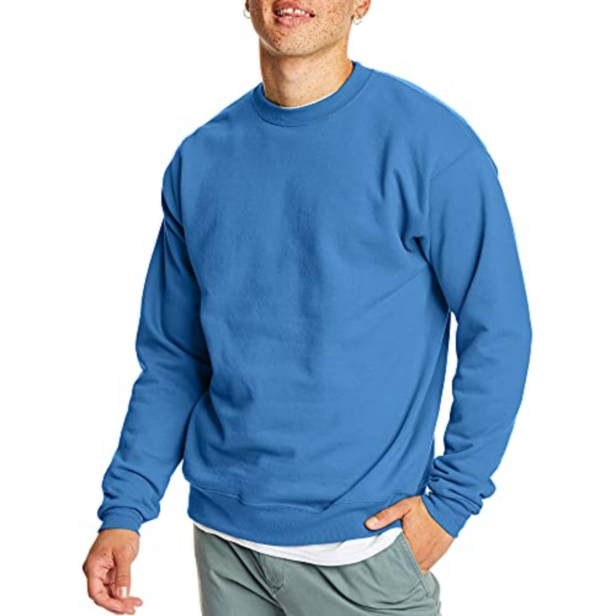 Hanes Men's Sweatshirt, EcoSmart Fleece Crewneck Sweatshirt, Big & Tall Available, 1 or 2-Pack Jansha Store