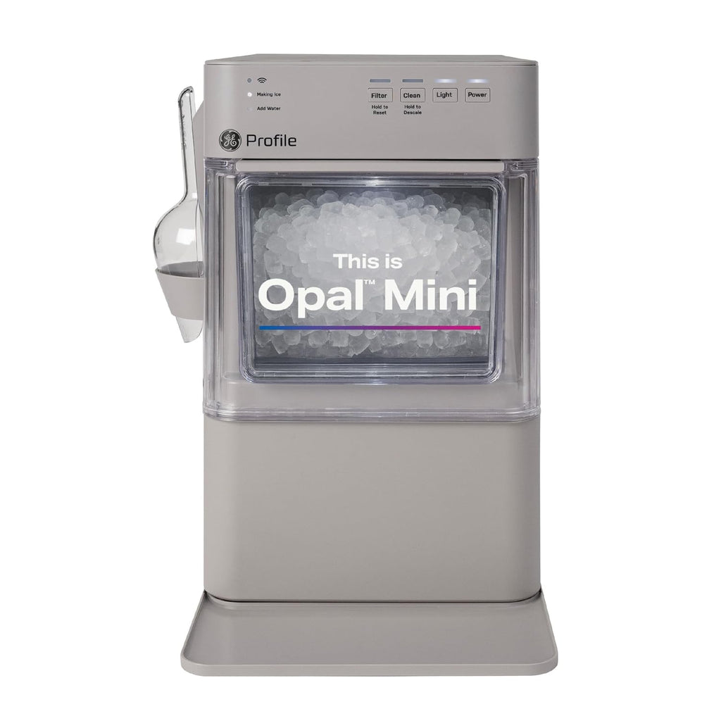 GE Profile Opal Mini Nugget Ice Maker, Portable Countertop Pellet Ice Machine, Soft Chewable Ice, 36 lbs Per Day, Top Fill Water Reservoir, 2 lb Bin, 6 Pack Descaler & Scoop Included, Stone Grey Jansha Store