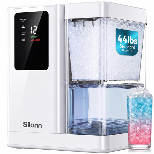 Silonn Nugget Ice Maker, Smart Countertop Ice Machine with APP & Voice Control, Self-Cleaning, 44lbs/24H Soft Chewable Sonic Ice, 3L Tank, for Home Kitchen & Party Jansha Store