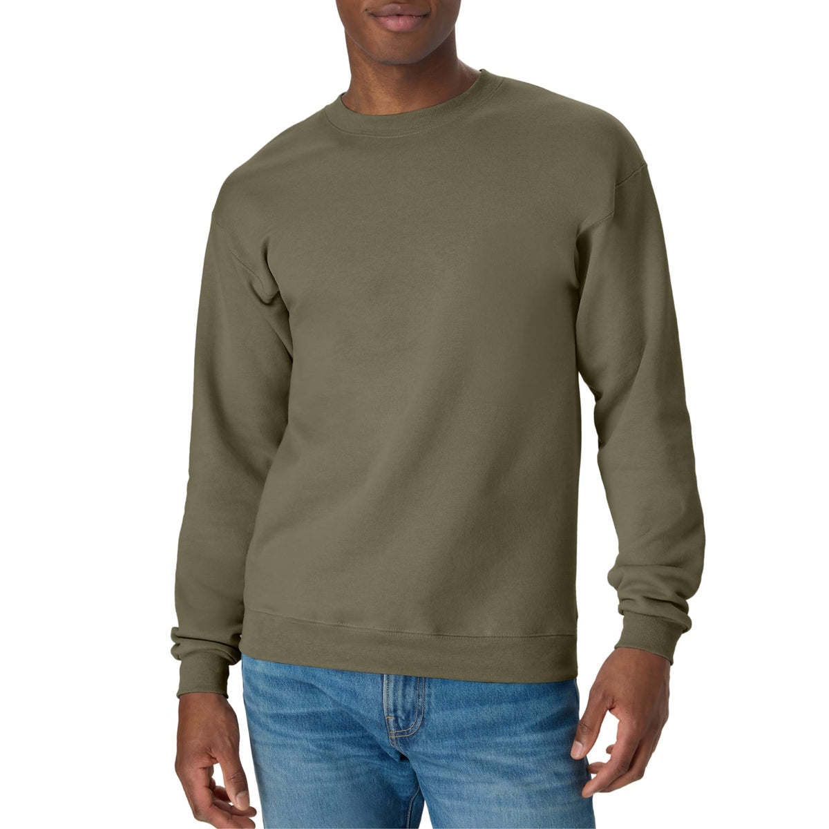 Hanes Men's Sweatshirt, EcoSmart Fleece Crewneck Sweatshirt, Big & Tall Available, 1 or 2-Pack Jansha Store
