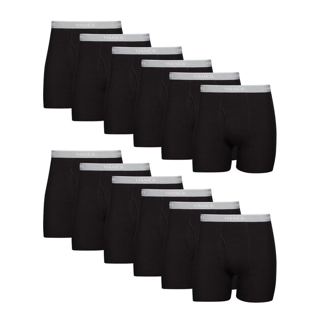 Hanes mens Underwear Boxer Briefs Pack, Cool & Breathable Cotton Moisture-wicking Underwear for Men, No Ride Up Jansha Store