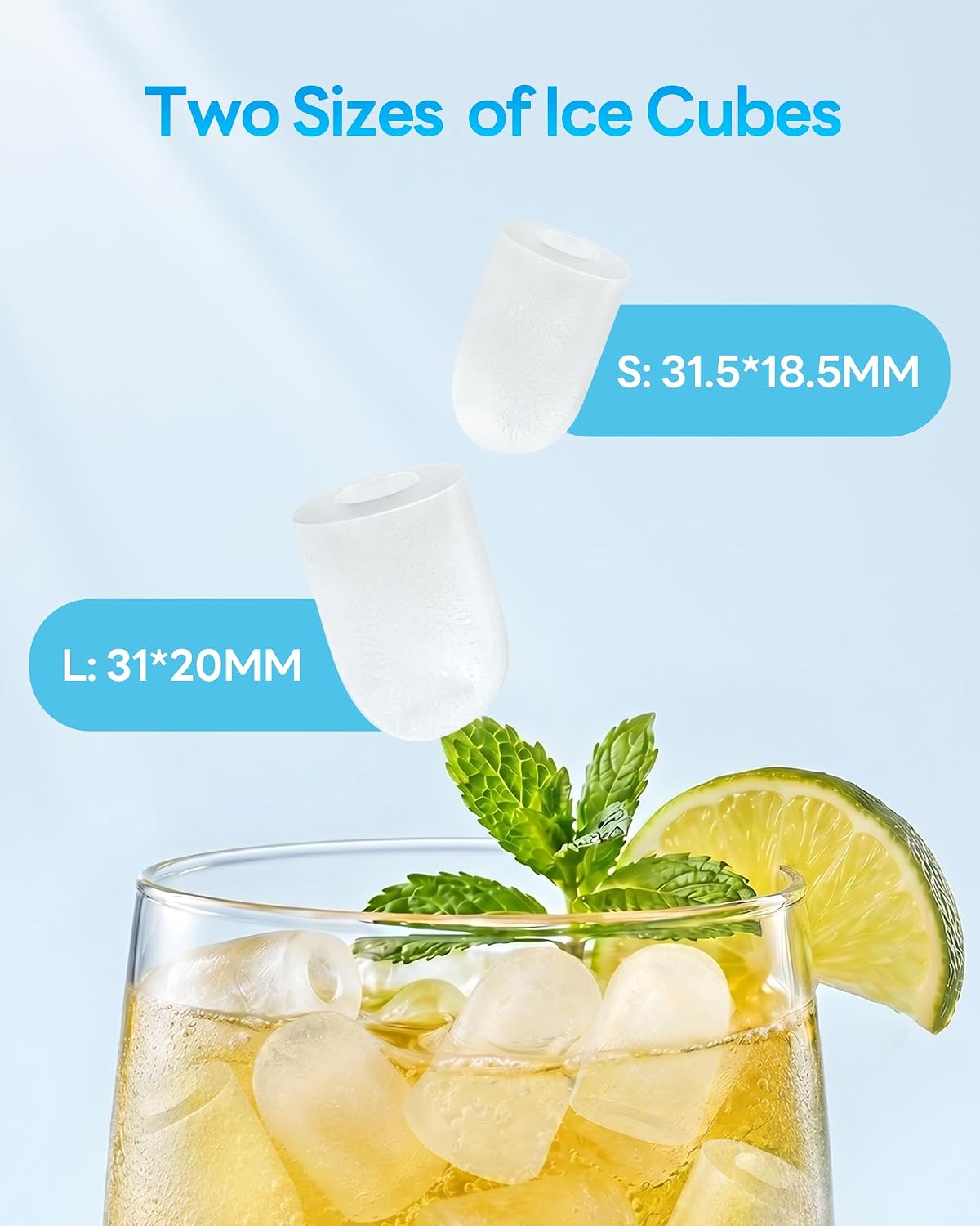Ice Makers Countertop, 26.5Lbs/24H Ice Machine with 2 Sizes Bullet Ice, 9 Ice Cubes Release in 6 Mins, Self-Cleaning Portable Ice Maker with Ice Scoop and Basket for Home Kitchen Office Bar RV Jansha Store