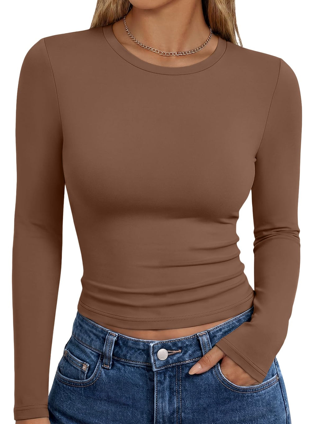 Trendy Queen Womens Long Sleeve T Shirts Fall Fashion Basic Y2K Tops 2026 Jansha Store