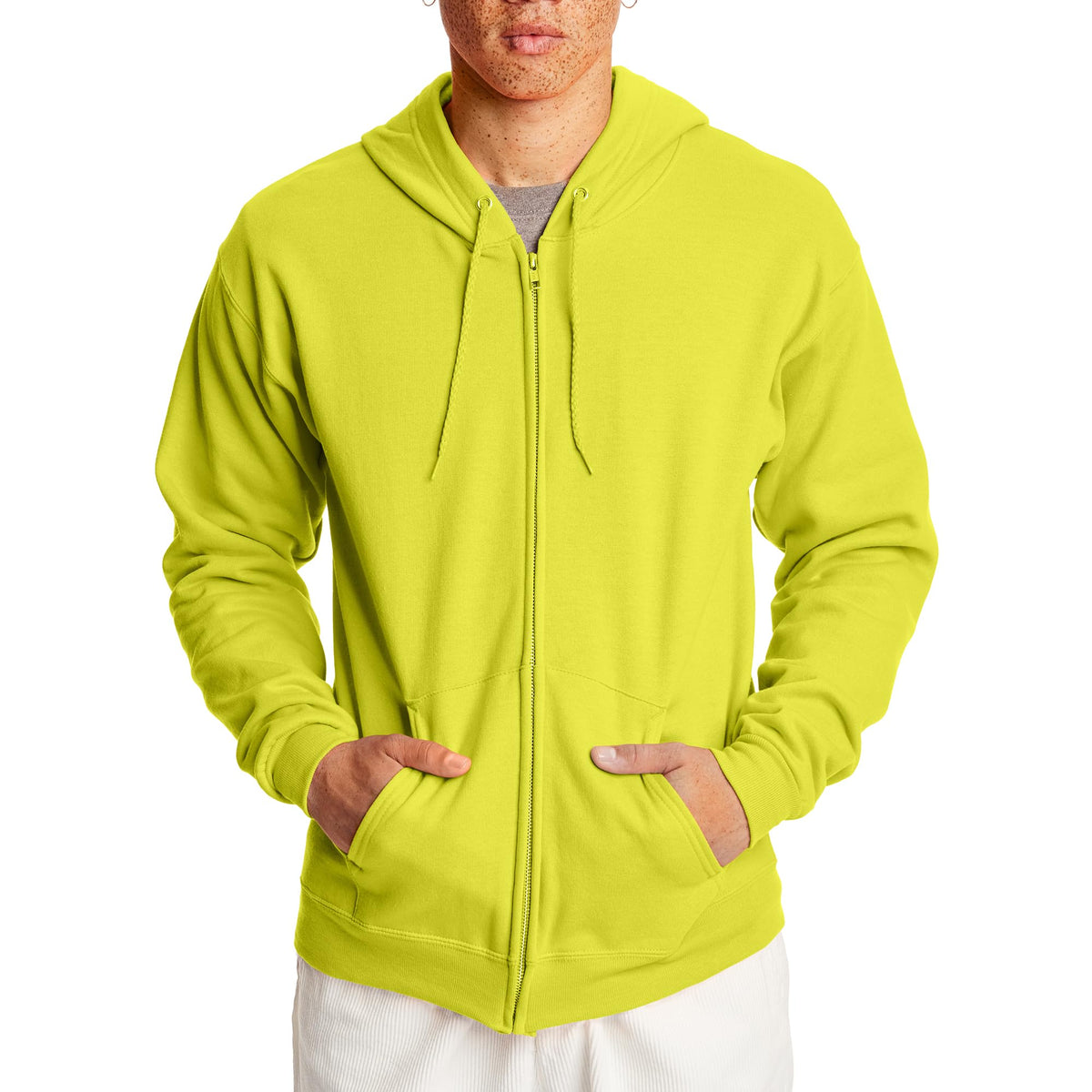 Hanes Men's Zip-up Hoodie, Ecosmart Fleece Full-zip Hoodie for Men, Hooded Sweatshirt Jansha Store